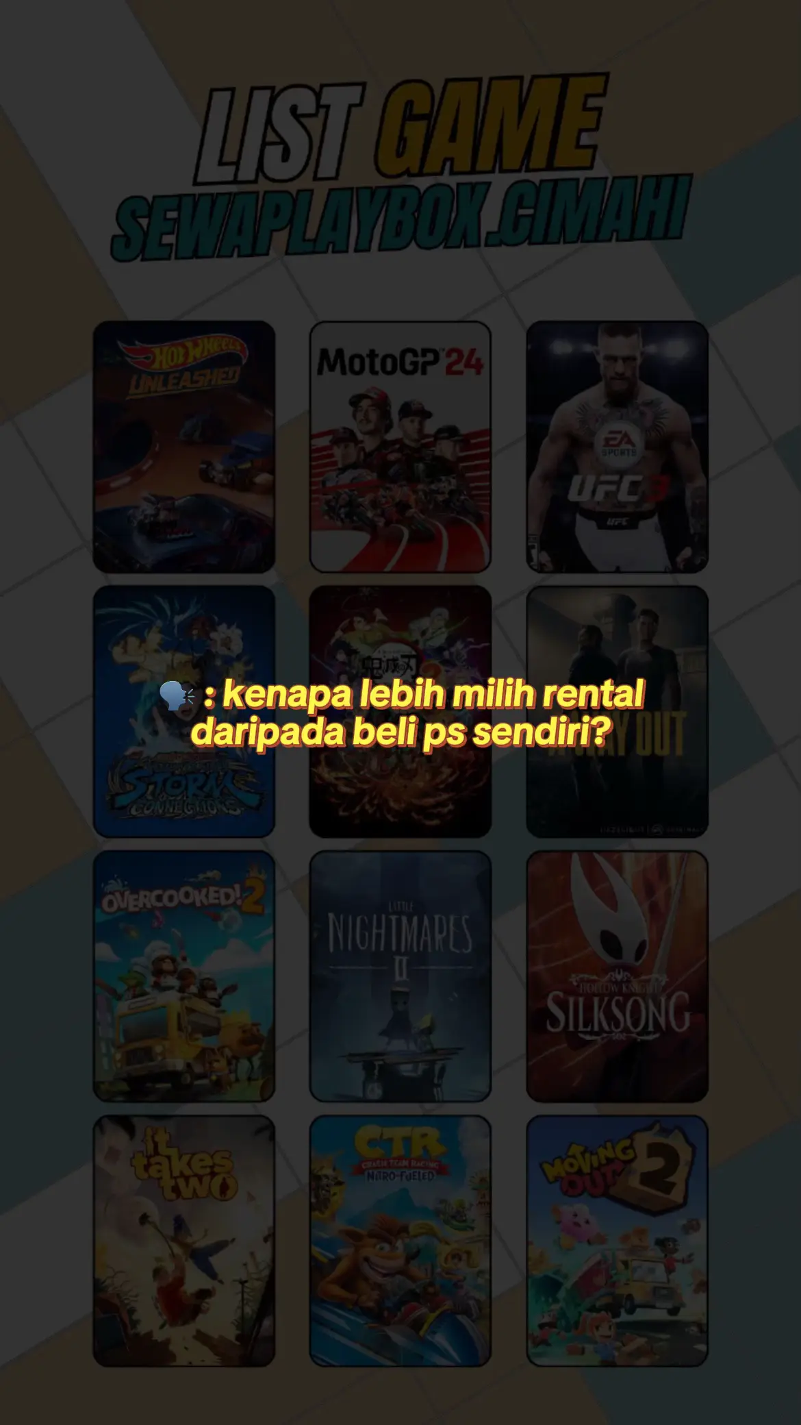 ada yang sama nggak? 😅 #rentalps #rentalps4 #rentalplaystation #rentalpsmurah #rentalpscimahi 