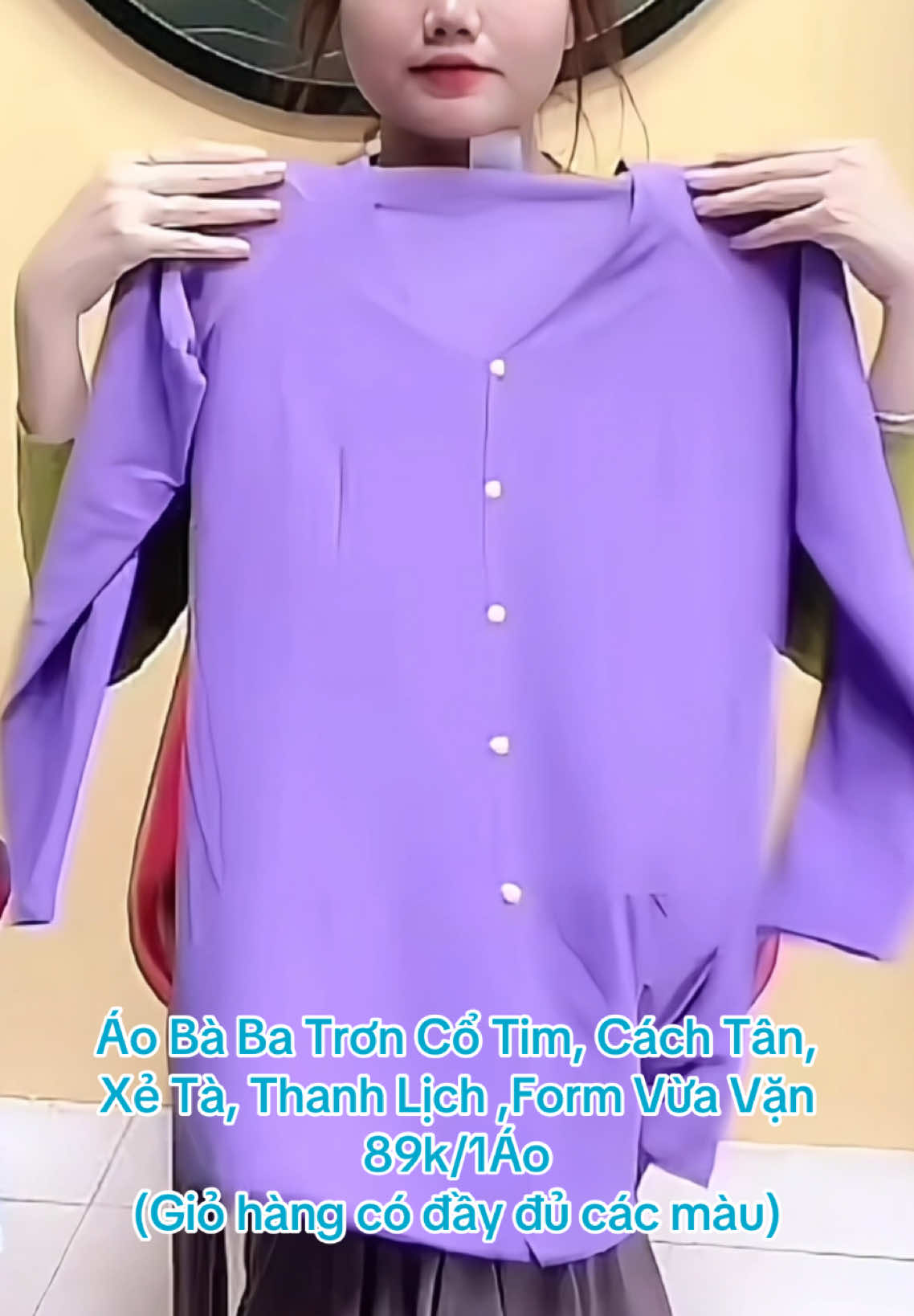 Áo Bà Ba Trơn Cổ Tim, Cách Tân, Xẻ Tà, Thanh Lịch ,Form Vừa Vặn #xuhuong #tiktok #aobabacachtan #bobaba #aobabacotim #setdobaba #setbabacotim #setbaba 