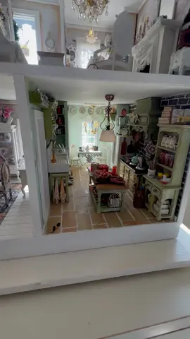 Inside one of my dollhouses. This is the “Dauphine” heavily inspired by @Thecircus76 ’s beautiful dollhouse. Go to her TikTok to see the OG 🥰 #dollhouse #dollshouse #frenchdollhouse #arietty #miniatures 