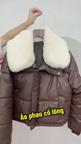 Áo phao da cổ lông #catteen #aophao #aophaonu #aophaoda #aokhoac 