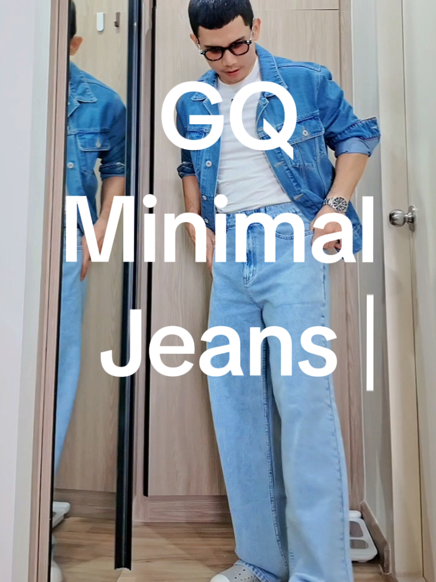 เปิดตัวใหม่ #กางเกงยีนส์  GQ Minimal Jeans - Wide Fit กางเกงยีนส์สไตล์มินิมอล#TikTokShopMallบอกต่อ #โค้ชบอลmesixpack #gqใส่แล้วเวิร์ค #gqminimaljeans 