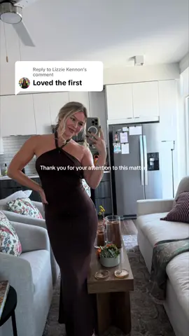 Replying to @Lizzie Kennon okay we went with the brown dress! Thank you all for your help 💛🙂‍↔️  #weddingguest #fallwedding 