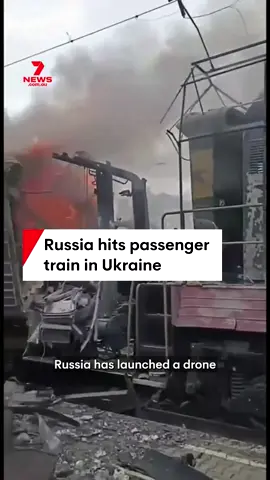 Russia has launched a drone strike on a passenger train in Ukraine, injuring at least 30 people. #Russia #Ukraine #dronestrike #trainbombed