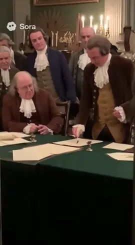 Signing of the Declaration of Independence, 1776 Through the eyes of Sora 2 AI The Declaration of Independence is the 1776 document by which the thirteen American colonies formally declared their freedom from Great Britain, establishing the United States as a new nation. #History #sora2 #fyp #ai 