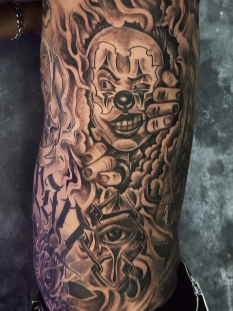 งานสักชิคาโน่ โก้ชิหายยย🤡 #ลายสักชิคาโน่ #gymtatt2 #gymtattoostudio #ร้านสักบางใหญ่ 