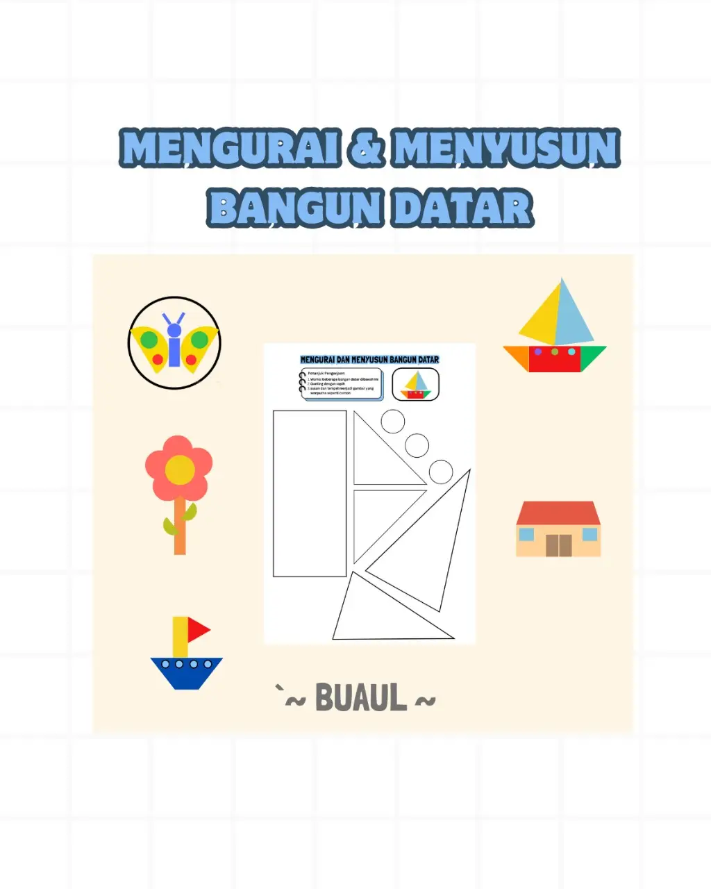 LKPD mengurai dan menyusub bangun datar menjadi bentuk bentuk yang beragam✨✨ belajar matematika bangun datar menyenangkan🥰👏🍒 #menguntingmenempel #mewarnai #bangundatar #kelas2sd #gurusd 