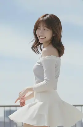 She's an AI-generated beauty. ちらの時間。 #ai美女を動かしてみた #超ミニスカ #cute  girl#귀여운 여자 Please repost and share it widely.