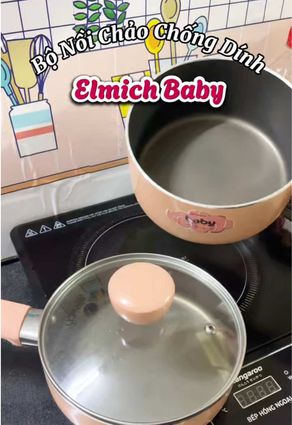 Bộ nồi chảo chống dính Elmich Baby 16cm #xuhuong #review #bonoichaochongdinh #bonoichao #elmichbaby 