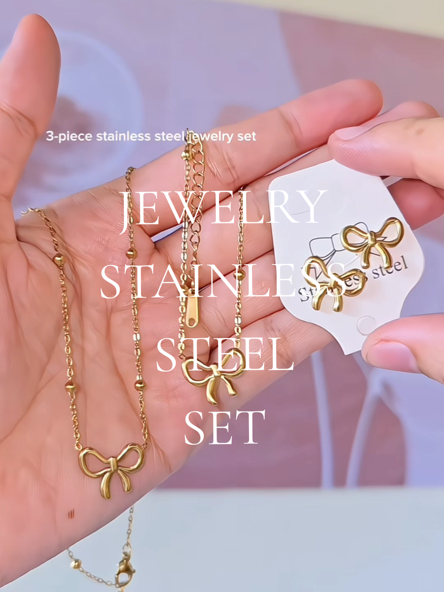 ideal for casual, formal, or gift occasions. ✨ #bowjewelry  #jewelryset  #ribbonjewelryset 