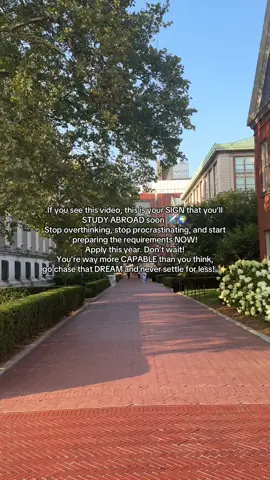 Kalo kamu liat video ini, tandanya kamu bakal kuliah di luar negeri, lets go chase that dream! ✊✊ #studyabroad #kuliahluarnegeri #fypindonesia #beasiswalpdp #masterdegree 