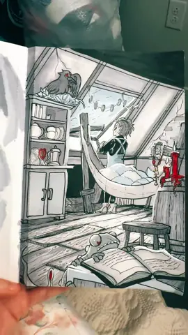#inktober 4: Nook (AKA the abandoned farmhouse attic)