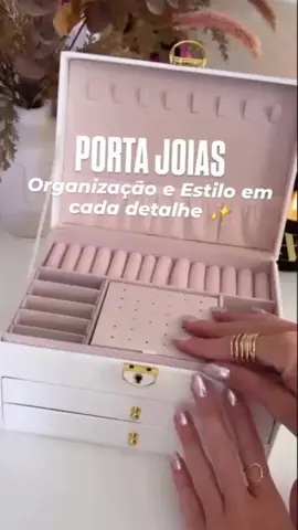 Organize com estilo 💎✨ #PortaJoias #OrganizaçãoChic #AchadinhosTikTok #EstiloSempre