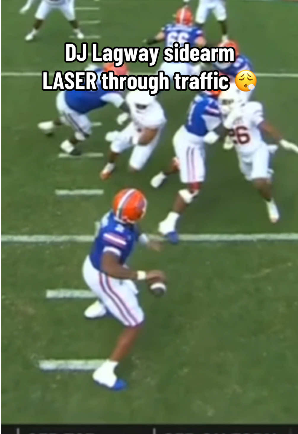 Lagway with a ridiculous throw vs. Texas 🔥 #CollegeFootball #cfb #football #floridagators