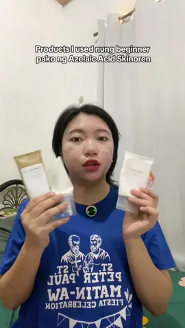 Ito gamit kong mga products nung beginner pako sa Skinoren Azelaic Acid. Yung moisturizer and sunscreen gamit ko parin hanggang ngayon. #skincareproducts #skinoren #skincare 