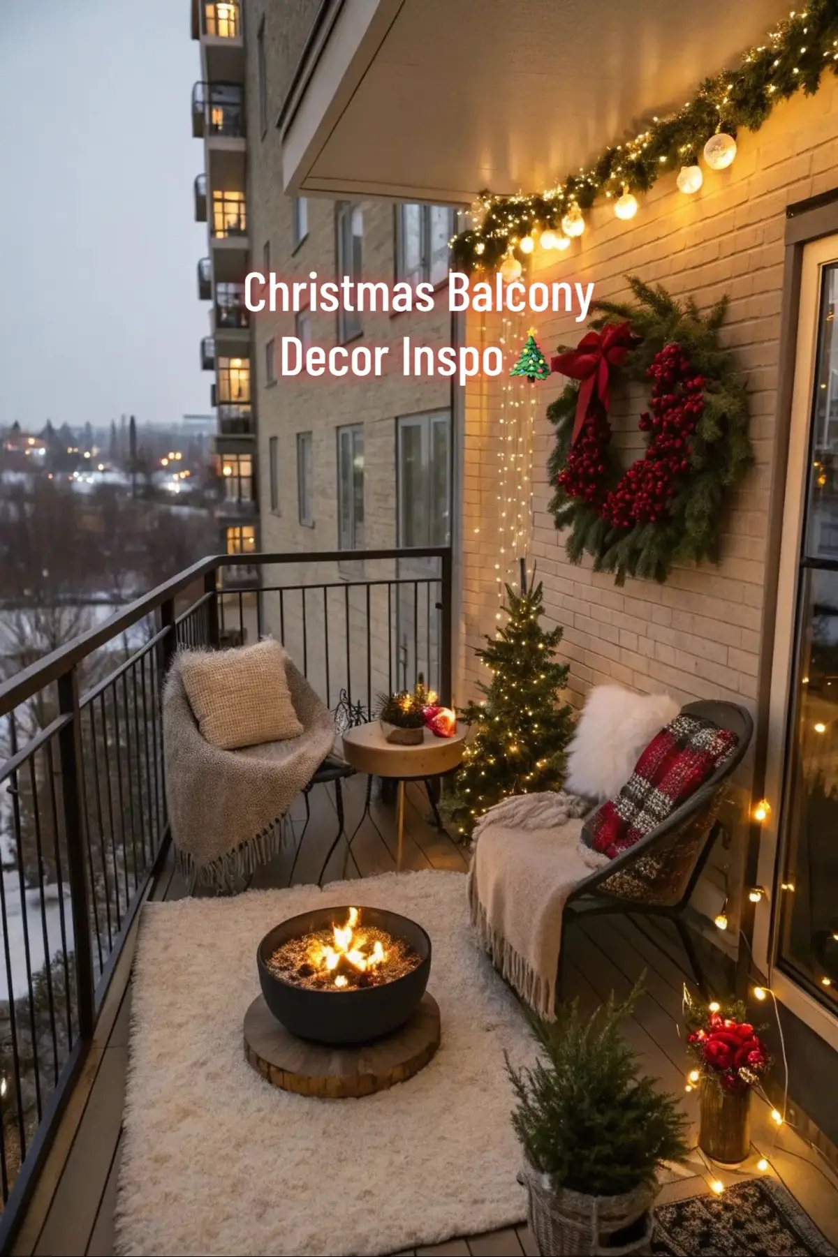#christmasvibes #apartmentdecor #balcony #xyzbca #viraltiktok 