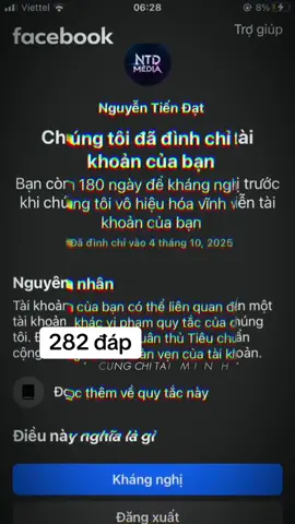 Hướng dẫn mở khoá tài khoản bị đình chỉ 180 ngày vài phút về#mokhoa282 #mokhoataikhoan282 #mokhoafacebook #xuhuongtiktok 