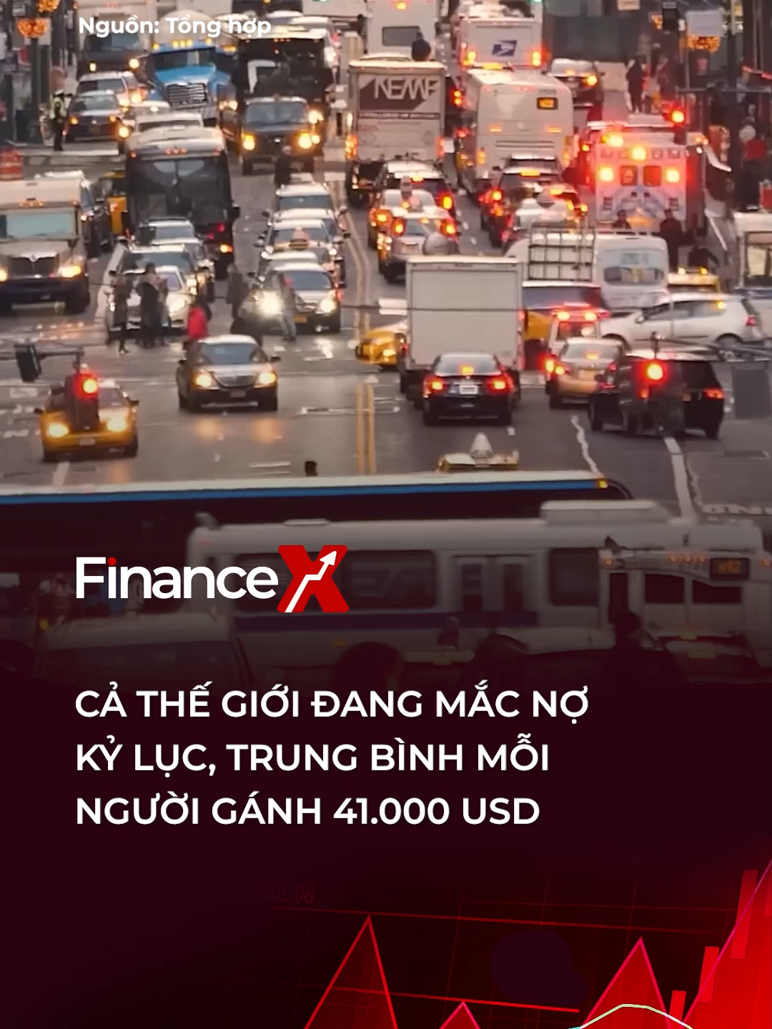 Tổng nợ toàn cầu 337.700 tỷ USD, chia cho dân số thế giới ước khoảng 8,2 tỷ người, thì trung bình mỗi người đang 