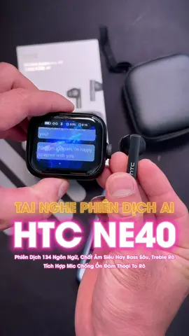 [TAI NGHE DỊCH THUẬT AI HTC NE40] Phiên Dịch 134 Ngôn Ngữ, Chất Âm Siêu Hay Bass Sâu, Treble Rõ, Tích Hợp Mic Chống Ồn Đàm Thoại To Rõ #tainghephiendich #tainghedichthuatbluetooh #tainghedichthuat #htcne40 #changmaireview 