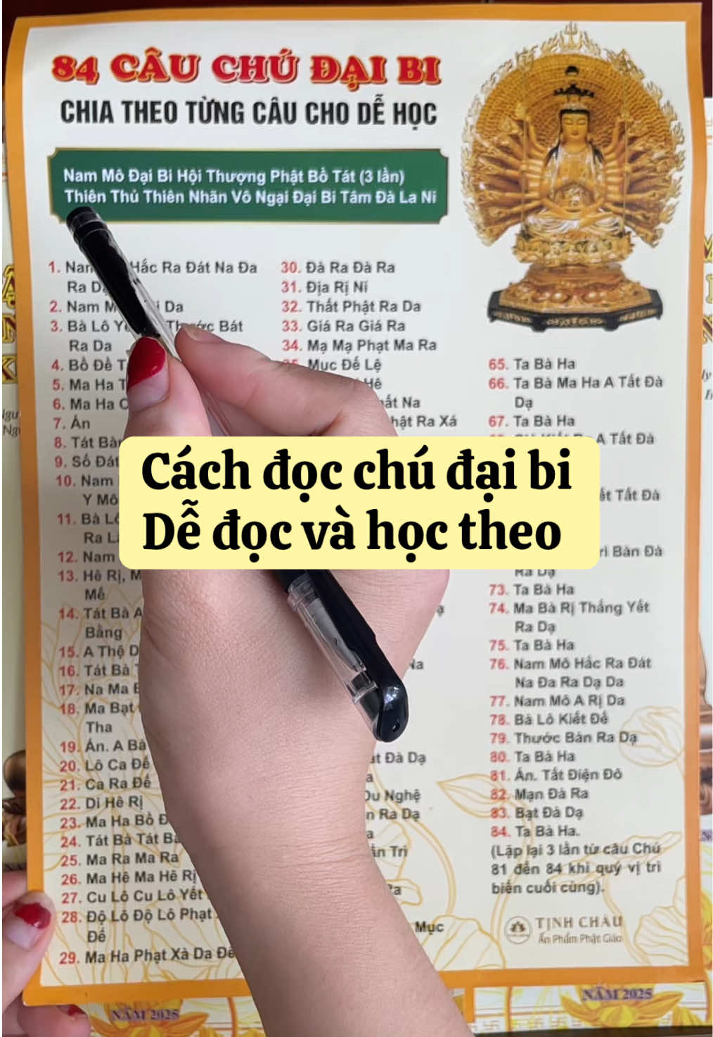 Cách đọc chú đại bi dễ đọc theo #phatphapnhiemmau #phatphap #cusitaigia #tutap #elyhoai #chudaibi 