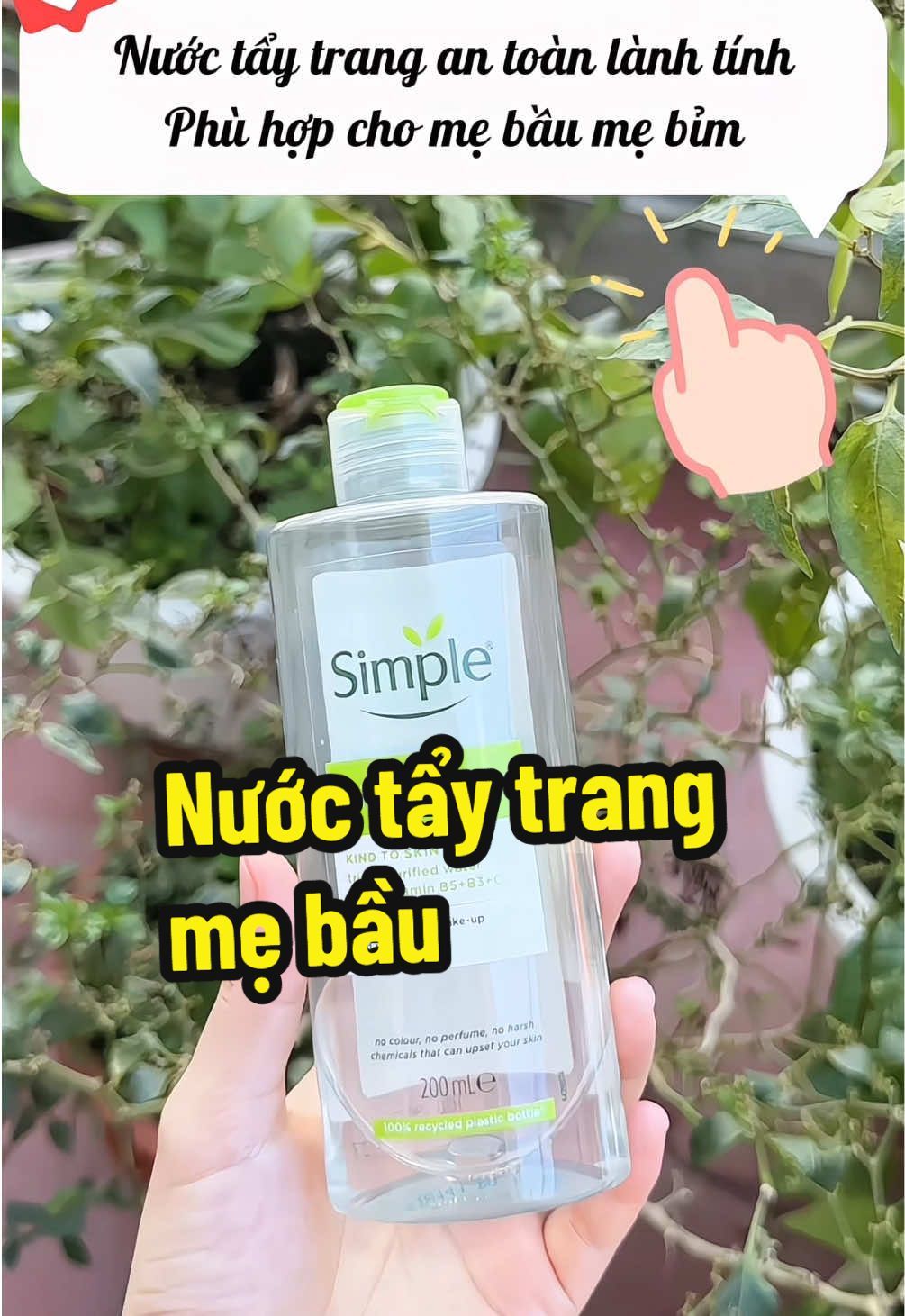Nước tẩy trang an toàn lành tính cho mẹ bầu mẹ bỉm tham khảo nha #nuoctaytrang #nuoctaytrangsimple #skincare #mebau #meemtep  @Mẹ em Tép  @Mẹ em Tép  @Mẹ em Tép 