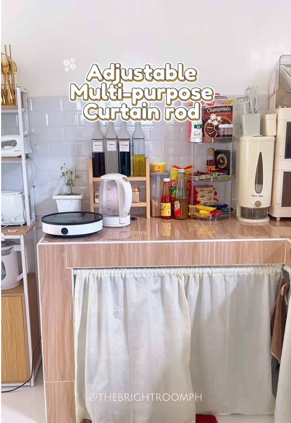 sobrang useful neto para sa mga ayaw mag drill. #curtainrod #showercurtainrod 