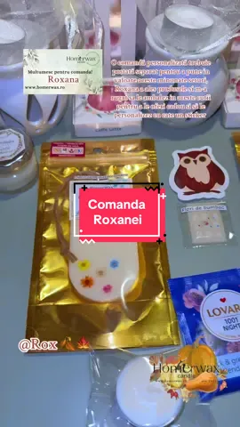 O comandă personalizată trebuie postată separat pentru a pune in valoare aceste minunate seturi, Roxana a ales produsele si m-a rugat sa le ambalez in aceste cutii pentru a le oferi cadou si sa le personalizez cu cate un sticker #homerwax #cadou #cearasoia #handmade #tabletaparfumata 
