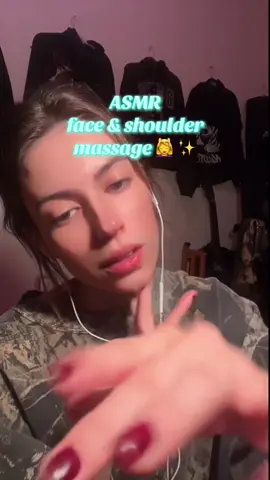 ASMR face, neck, shoulder massage 💆‍♀️ ✨ #handmovements #asmrtriggers #visualasmr #asmrroleplay #asmrsounds 