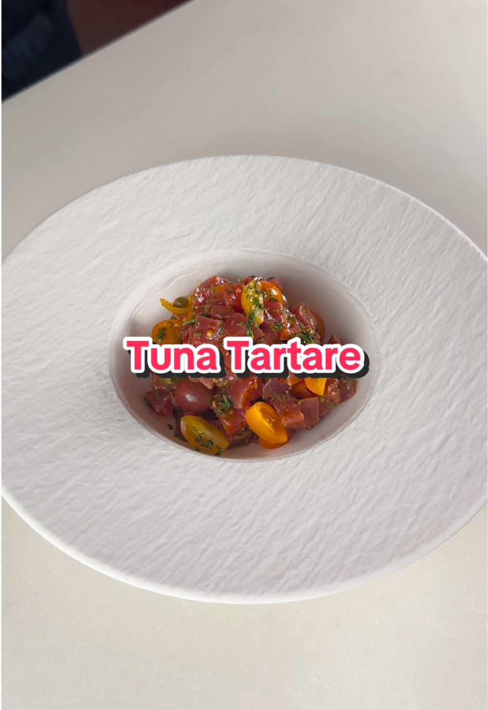 Tuna Tartare with Tomatoes, Calabrian chili and Basil #Foodie #foodtiktok #fyp #cooking #food 