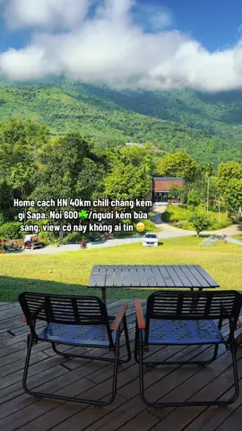 Home cách HN 40km chill chẳng kém gì Sapa. Nói 600☘️/người kèm bữa sáng, bể bơi vô cực, view cỡ này không ai tin #resortquanhhanoi #homestayquanhhanoi #tiktoktravel #xuhuong #thachthat 