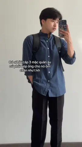 Bây giờ thì toàn quần âu ống rộng với suông =)) #fyp #outfit 