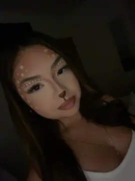 🦌🤍#deermakeup #halloweenmakeup #makeup#fypシ 