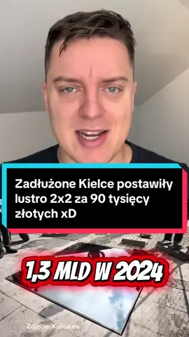 Zadłużone Kielce postawiły lustro 2x2 za 90 tysięcy złotych xD #kielce #lustro #pieniądze #polska #news 