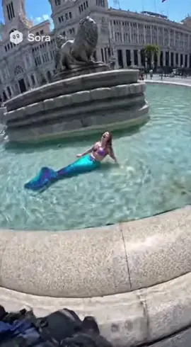 Una sirena aparece nadando en la fuente de Cibeles ante la mirada de la policía 🧜‍♀️💦🚔 Todo el contenido de este vídeo es ficticio y ha sido generado con inteligencia artificial con fines exclusivamente de entretenimiento. No pretende suplantar ni ofender a las Fuerzas y Cuerpos de Seguridad del Estado ni a la Policía. #ControlCarreteras #PoliciaEnAcción #Bodycam