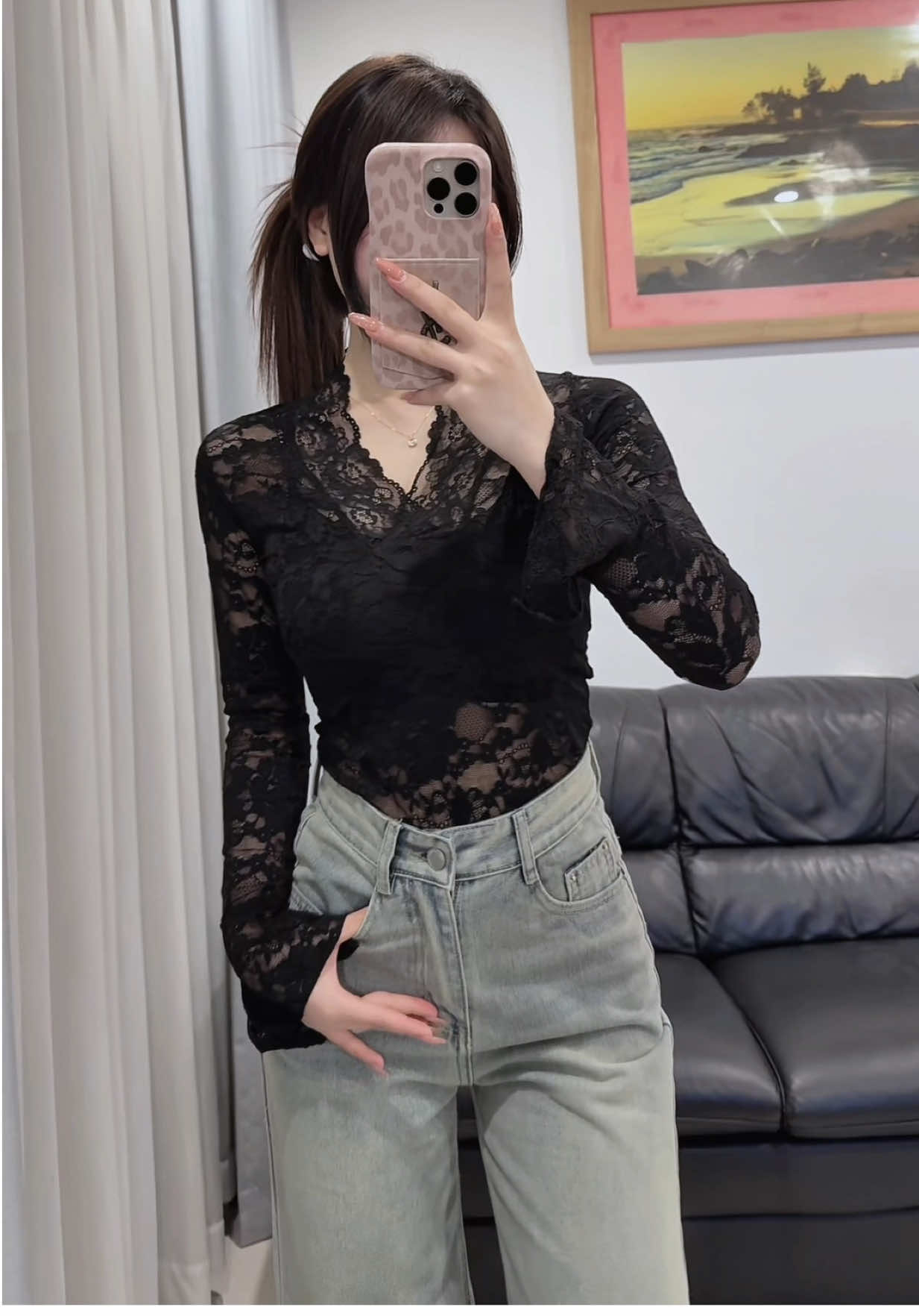 Áo ren siu quyến rũuuuuu 🤫✨✨ #h2oclothing #aoren #aoxuyenthau #outfitideas 