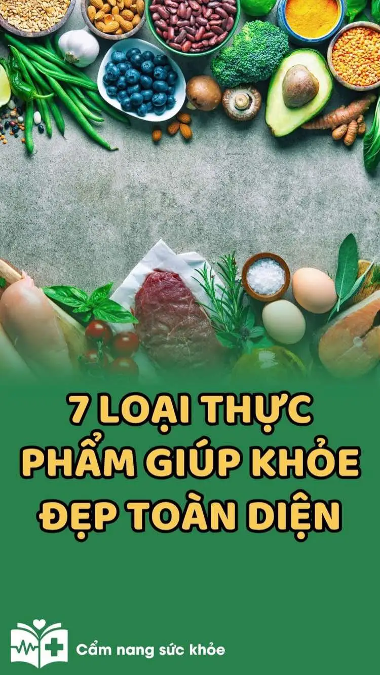 Muốn khỏe mạnh, da đẹp, dáng chuẩn? Hãy bắt đầu từ chính bữa ăn mỗi ngày! 👉 Lưu lại để bổ sung vào thực đơn hằng ngày nhé! #CẩmNangSứcKhỏe #SốngKhỏeMỗiNgày #ThựcPhẩmTốtChoSứcKhỏe