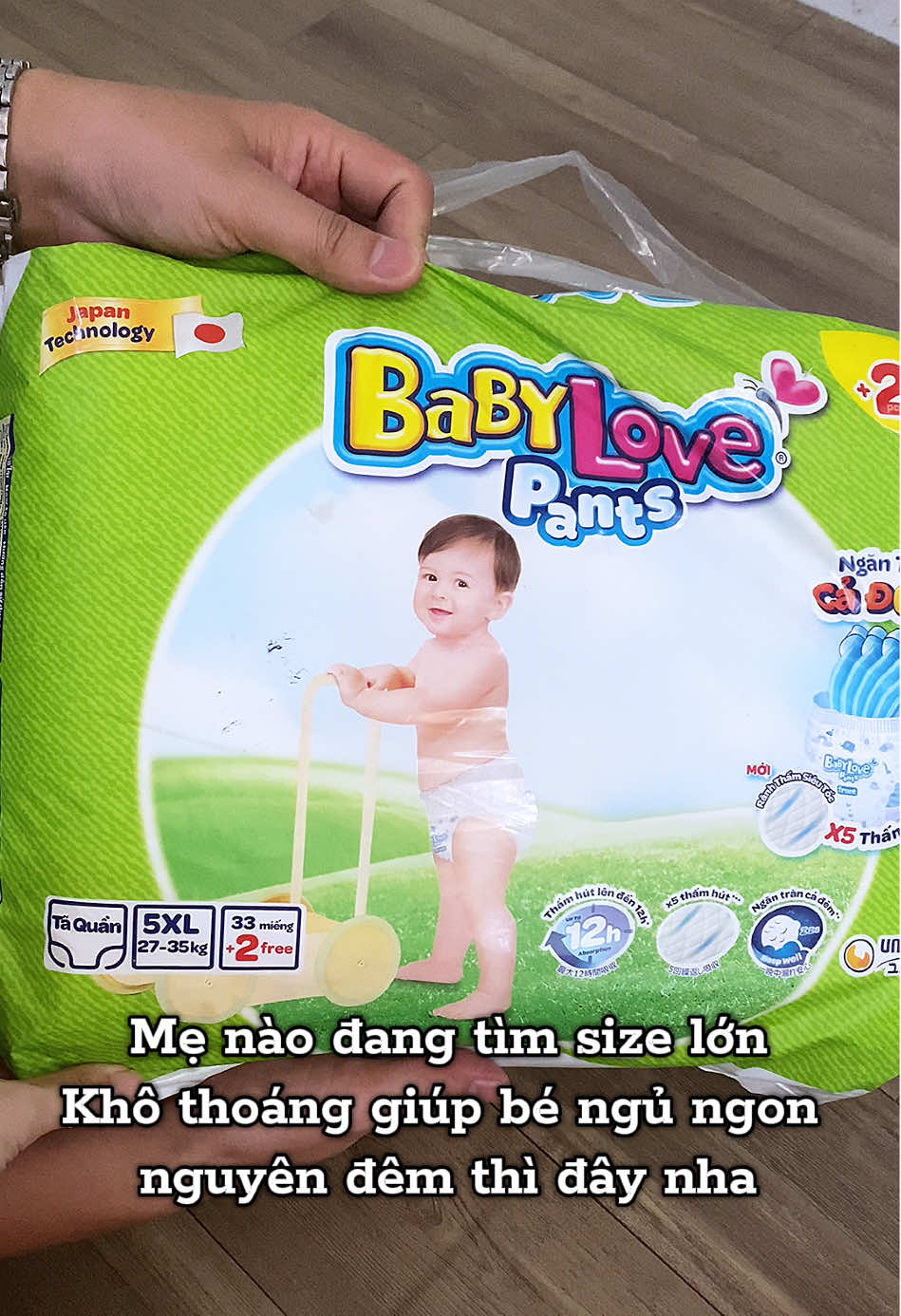 Con ngủ ngon xuyên đêm nhờ bỉm chống tràn babylove#babylove#bimchobe#banhbao3005#mevabe#mebimreview 