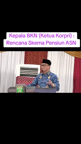 Kepala BKN (Ketua Korpri) : Rencana Skema Pensiun ASN Banyak ASN yang mau pensiun ingin memperpanjang kerjanya dengan alih menjadi pejabat fungsional ‎sehingga umur kerjanya masih panjang karena banyak tuntutan ekonomi menyicil dan sampai ada datang ke pinjol. ‎Skema pendapatan ASN itu harus dibuat cukup sampai anak-anak lulus sekolah karena bagian ‎pengeluaran terbesar setelah pensiun adalah kesehatan. Skema pendapatan dengan sistem single salary ‎dan semoga Menteri Keuangan mencintai semua ASN bukan ASN Kementerian Keuangan saja sehingga tunjangan kinerjanya ‎mencukupi tidak harus berlebih dan ingin ASN Pensiun itu SK nya di bank itu pulang bukan ‎diperpanjang‎. #asn #asnpemda #asnlembaga #asnkementerian #pns 