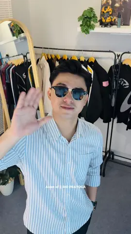 Rekomendasi kemeja stripe ganteng 😎 #rekomendasioutfit  #kemejapria  #kemejastripe 