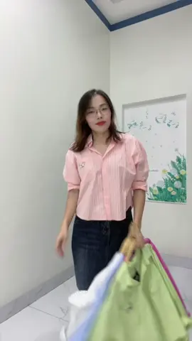 Sơ mi sọc tay dài nha mấy chế đẹp#tiktoklive #xuhuongtiktok 