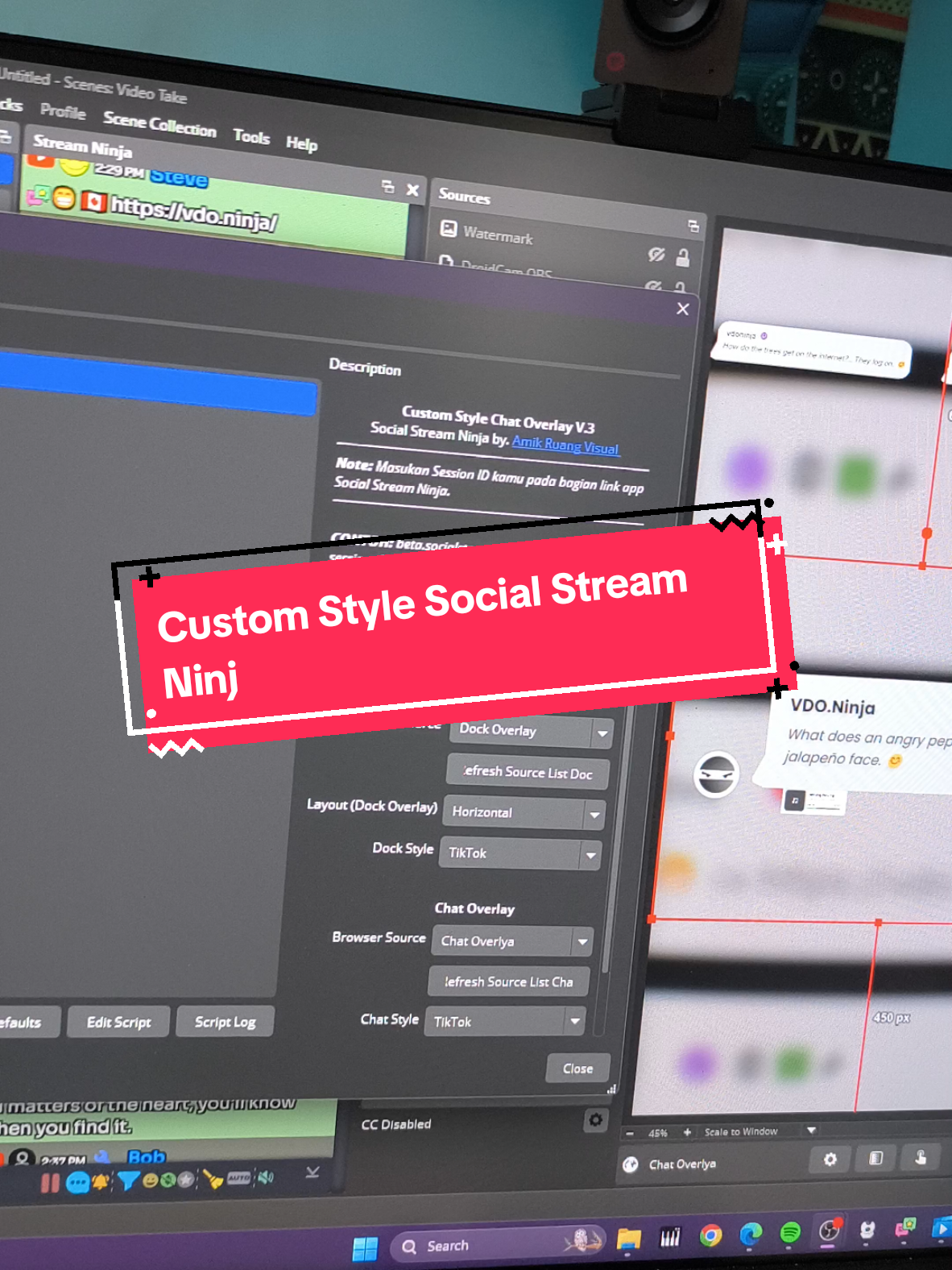Custom Style Social Stream Ninja V3 uda Rilis nich. makin cakep dan minimalis buat set streaming temen temen. #socialstreamninja #socialstreamninja #stylesocialstreamninja #nampilinkomendilive 