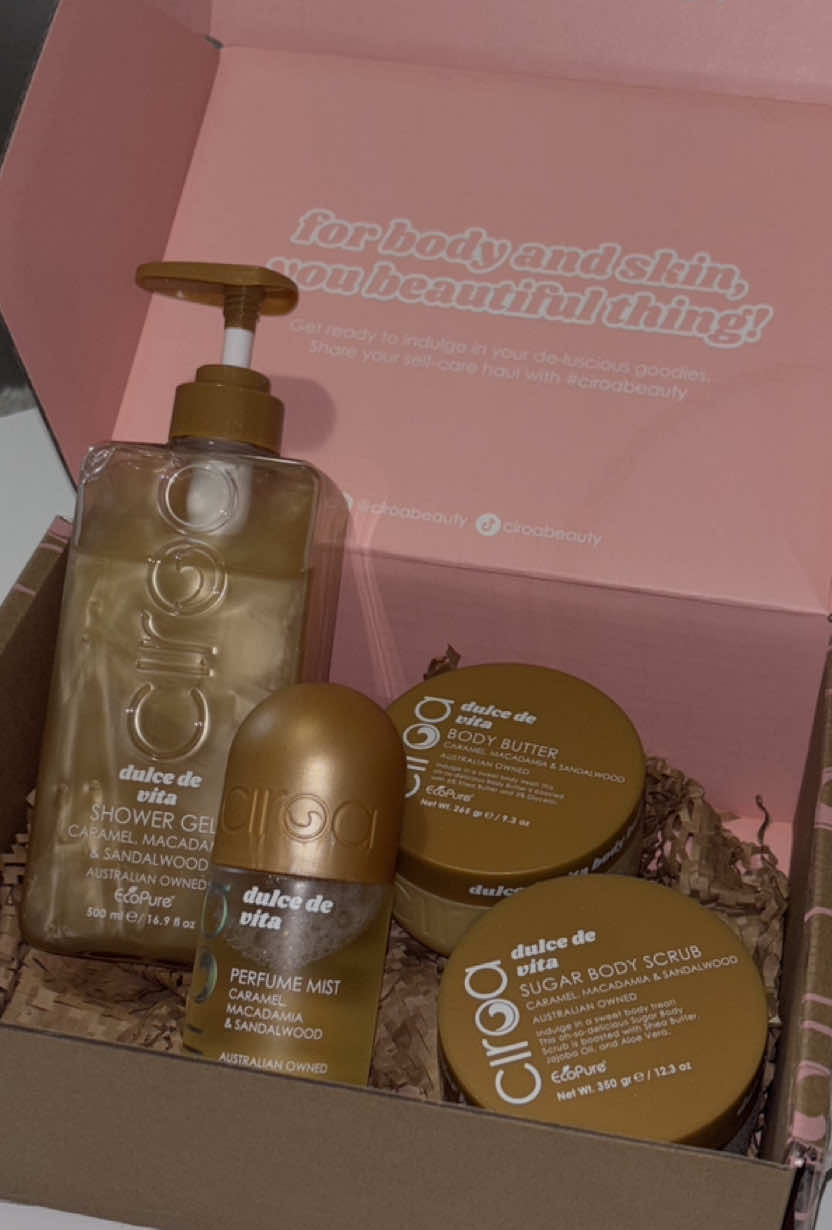 your guide to smelling like a caramel mud cake using @ciroabeauty products 🤎🧁 #gifted #ciroa #caramel #ugccontentcreator #bodycareroutine 