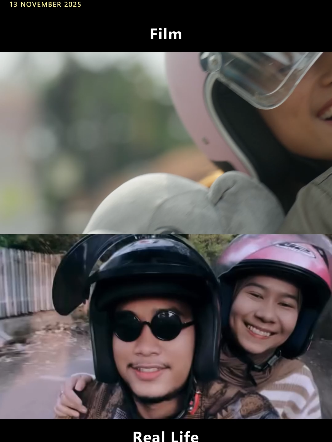 Ternyata bukan cuma di film — di kisah aslinya pun, mereka emang hobi banget jalan bareng naik motor! 🏍️💨 Helm pink dan helm hitam, combo paling manis! ✨ Sampai Titik Terakhirmu ✨ Film Berdasarkan Kisah Nyata Perjuangan dan Cinta Albi & Shella Tayang 13 November 2025 di bioskop‼ #SampaiTitikTerakhirmu #STTM #FilmSampaiTitikTerakhirmu #LytoPictures #Kesetiaan #Kehilangan #ShellaSelpi #AlbiDwizky #AlbiShella #tiktoktainment