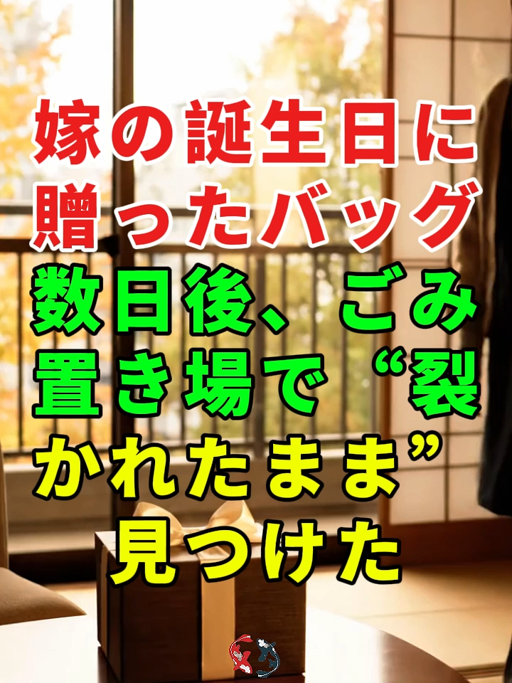 嫁の誕生日に贈ったバッグ——数日後、ごみ置き場で“裂かれたまま”見つけた...#ドラマ#実話 #実話ストーリー#人生#shorts