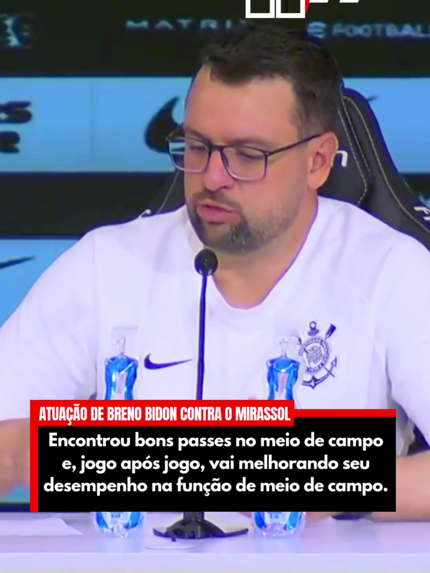 Lucas Silvestre fala sobre desempenho de Breno Bidon nas ultimas partidas | COLETIVA PÓS JOGO CONTRA O MIRASSOL #corinthians #futebol #brenobidon