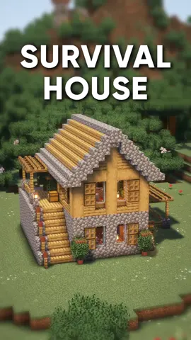 Minecraft Tutorial: Ultimate Survival House 🏠 #Minecraft #minecrafthouse #minecrafttutorial #minecraftbuilding 