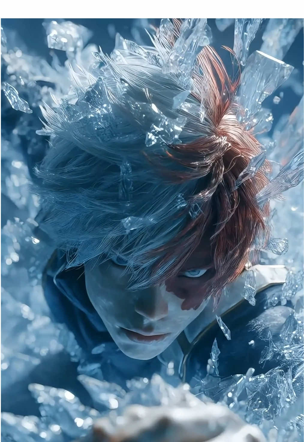 Je me transforme en Shoto Todoroki ❤️ en Live #manga #ia #vfx #shoto #capcut 