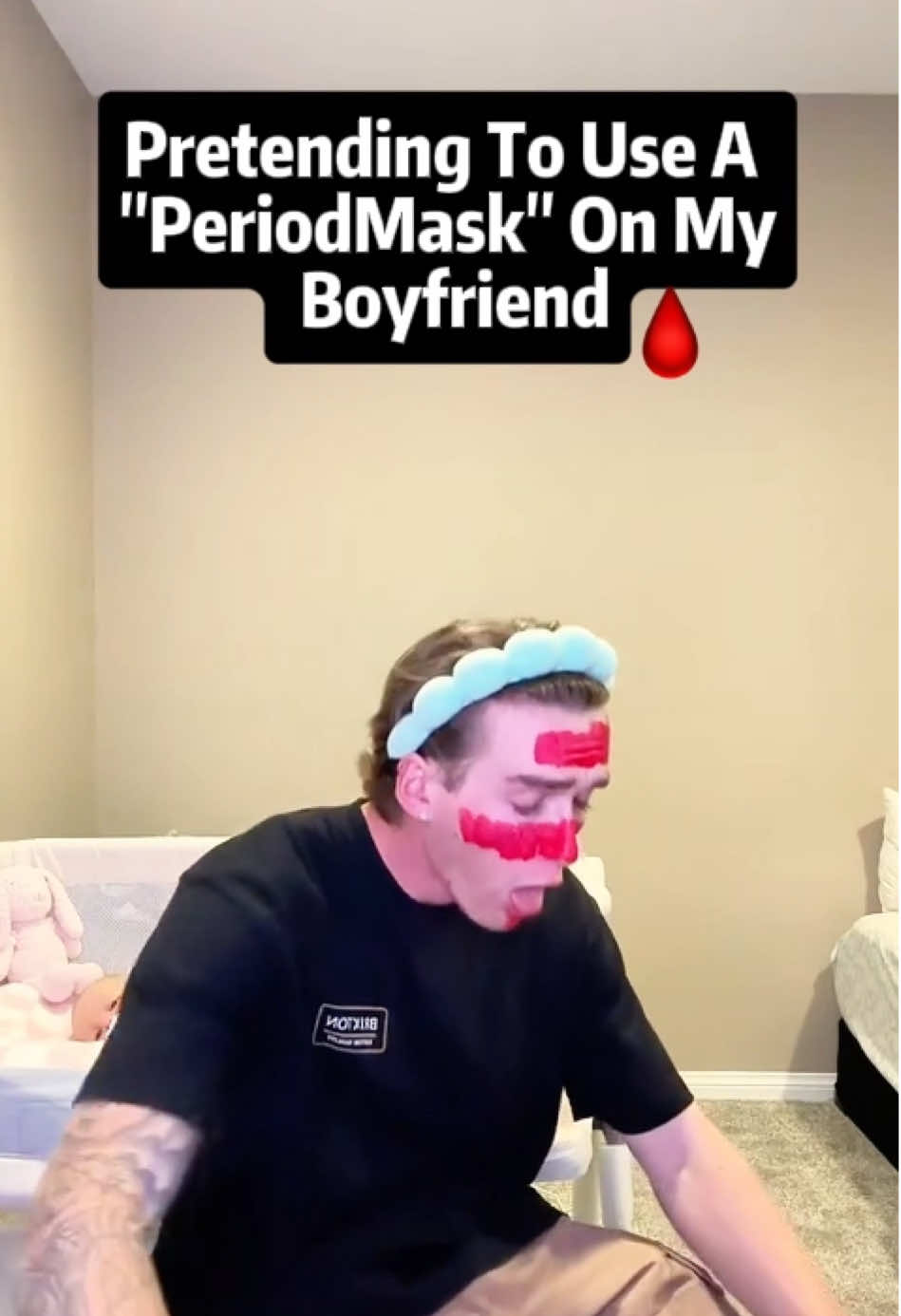 Menstrual Blood facial mask Trick #fyp #tiktok #fy #foryoupage❤️❤️ #funnytiktok 