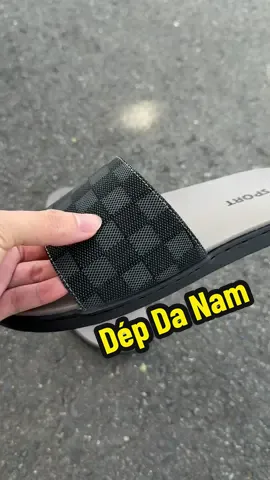 Dép da nam quai ngang, đế cao su mềm nhẹ, dép có khâu quai viền đế toàn bộ #depnamdep #depdanam #depnammaumoi #havu #xuhuong 