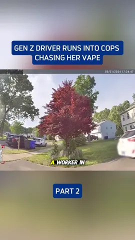 gen z driver runs into cops chasing her vape#police #cops #copsoftiktok #2 