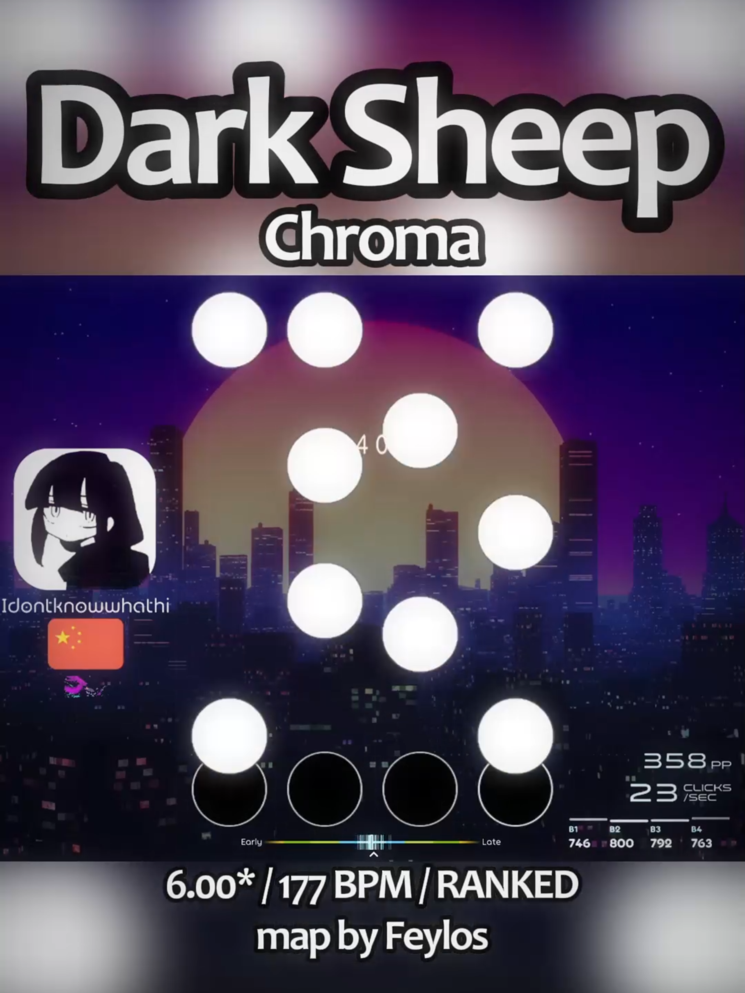 dont mention robeats #osugame #rhythmgames #videogame #osu!mania #osumania #osumania4k dark sheep by chroma